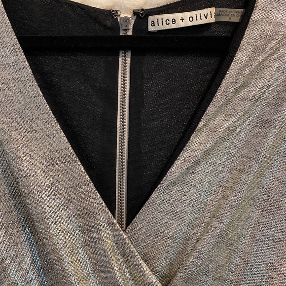 Alice & Olivia Pace Batwing Metallic Mini Dress - Picture 6 of 7